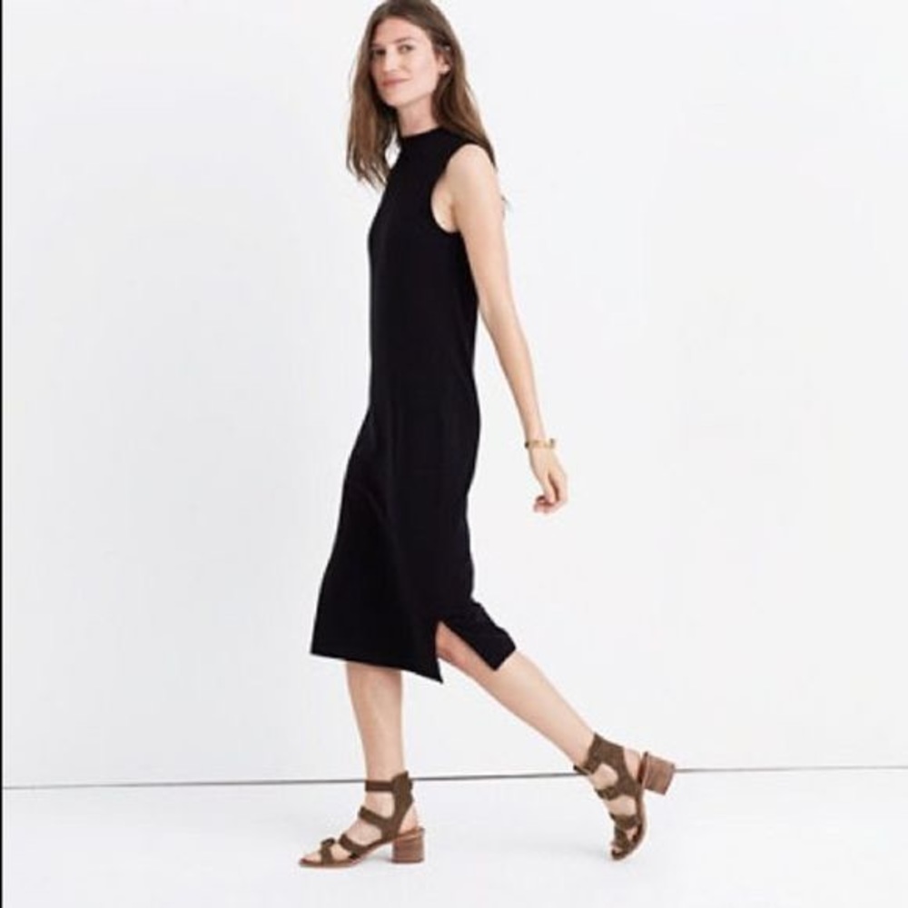 Madewell Mock Neck Jersey Midi Dress